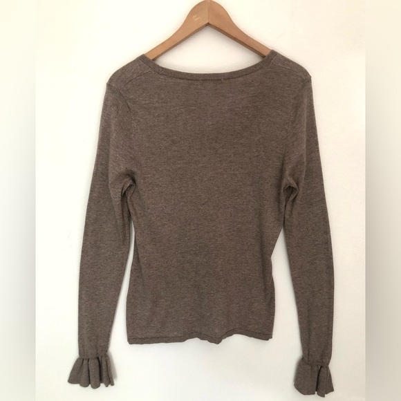14th & Union Scoop Neck Ruffle Cuff Sweater - Picture 10 of 12